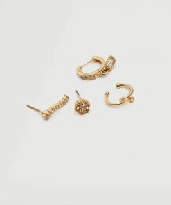 Mango Piercing Pack Earrings Gold -Mango Jewellery Wallets Belts For Women Sales unnamed file 567