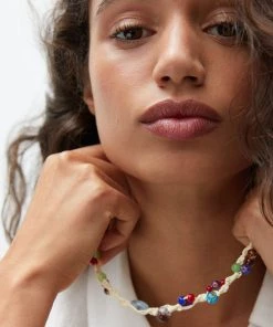 Mango Mixed Bead Necklace Red