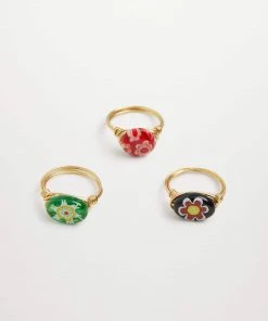Mango Boho Rings Set Gold
