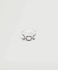 Mango Brilliant Combo Ring Silver