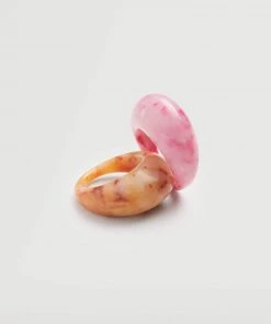 Mango 2-pack Resin Rings Pastel Pink -Mango Jewellery Wallets Belts For Women Sales unnamed file 620
