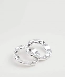 Mango Circular Pendant Earrings Silver -Mango Jewellery Wallets Belts For Women Sales unnamed file 628