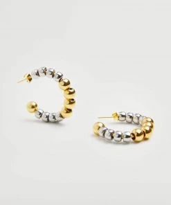 Mango Bead Hoop Earrings Gold -Mango Jewellery Wallets Belts For Women Sales unnamed file 63