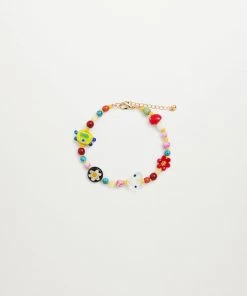 Mango Mixed Bead Bracelet Red