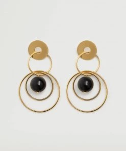 Mango Intertwined Hoop Earrings Gold
