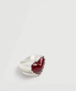 Mango Heart Ring Silver -Mango Jewellery Wallets Belts For Women Sales unnamed file 664