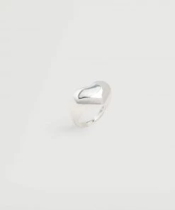 Mango Heart Ring Silver -Mango Jewellery Wallets Belts For Women Sales unnamed file 676