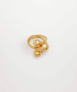 Mango Embossed Ring Silver