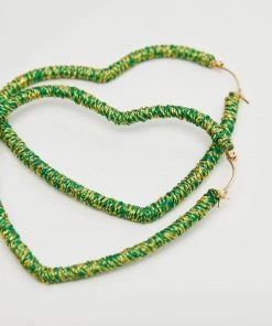 Mango Heart-shape Earrings Green -Mango Jewellery Wallets Belts For Women Sales unnamed file 680