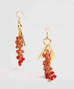 Mango Beaded Pendant Earrings Gold -Mango Jewellery Wallets Belts For Women Sales unnamed file 683