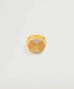Mango Metallic Seal Ring Gold