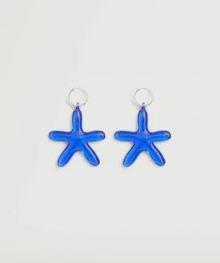 Mango Pendant Crystals Earrings Silver