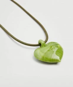 Mango Heart Pendant Necklace Gold -Mango Jewellery Wallets Belts For Women Sales unnamed file 703