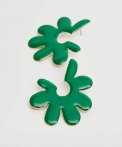 Mango Floral Earrings Green -Mango Jewellery Wallets Belts For Women Sales unnamed file 706