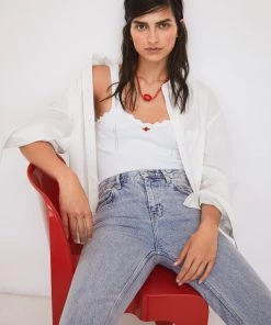 Mango Resin Pendant Necklace Open Red -Mango Jewellery Wallets Belts For Women Sales unnamed file 716