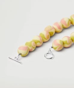 Mango Clay Bead Necklace Pastel Yellow -Mango Jewellery Wallets Belts For Women Sales unnamed file 725