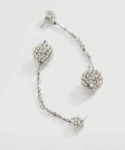 Mango Crystal Beads Earrings Silver -Mango Jewellery Wallets Belts For Women Sales unnamed file 757