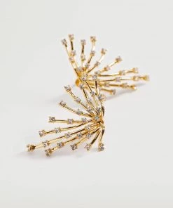 Mango Crystals Asymmetric Earrings Gold -Mango Jewellery Wallets Belts For Women Sales unnamed file 765