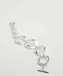 Mango Link Metal Bracelet Silver -Mango Jewellery Wallets Belts For Women Sales unnamed file 773