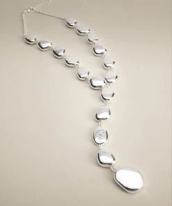 Mango Beaded Metal Pendant Necklace Silver -Mango Jewellery Wallets Belts For Women Sales unnamed file 788