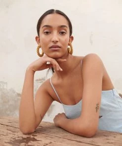 Mango Bead Loop Earrings Gold -Mango Jewellery Wallets Belts For Women Sales unnamed file 79