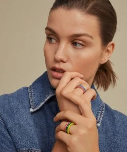 Mango Set Of 5 Combined Rings Gold