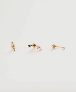 Mango Mixed Earring Set Gold