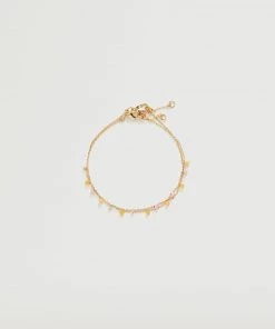 Mango Crystal Beaded Bracelet Gold