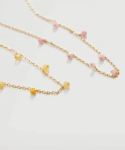 Mango Crystal Beaded Bracelet Gold -Mango Jewellery Wallets Belts For Women Sales unnamed file 824