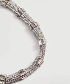 Mango Crystal Choker Necklace Silver -Mango Jewellery Wallets Belts For Women Sales unnamed file 836