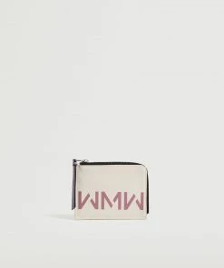 Mango Saffiano-effect Cardholder Pale Pink