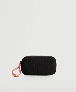 Mango Quilted Coin Purse Black