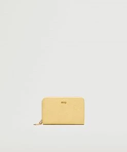 Mango Zip Wallet Pastel Yellow