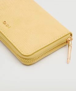 Mango Zip Wallet Pastel Yellow -Mango Jewellery Wallets Belts For Women Sales unnamed file 864