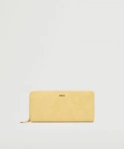 Mango Zip Wallet Pastel Yellow