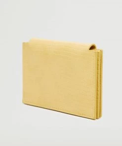 Mango Snake Effect Cardholder Pastel Yellow -Mango Jewellery Wallets Belts For Women Sales unnamed file 875