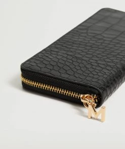 Mango Croc-effect Wallet Black -Mango Jewellery Wallets Belts For Women Sales unnamed file 884