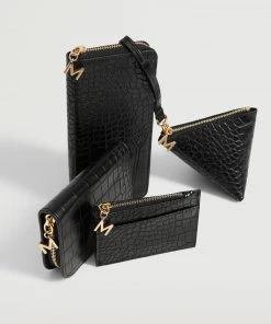 Mango Croc-effect Wallet Black -Mango Jewellery Wallets Belts For Women Sales unnamed file 886