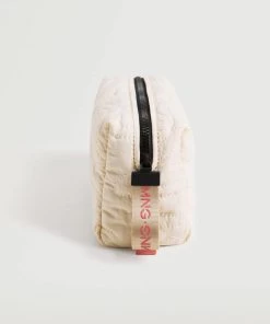 Mango Zipped Toiletry Bag With Logo Black