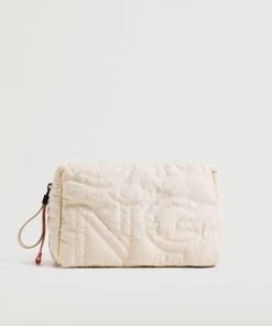 Mango Zipped Toiletry Bag With Logo Black