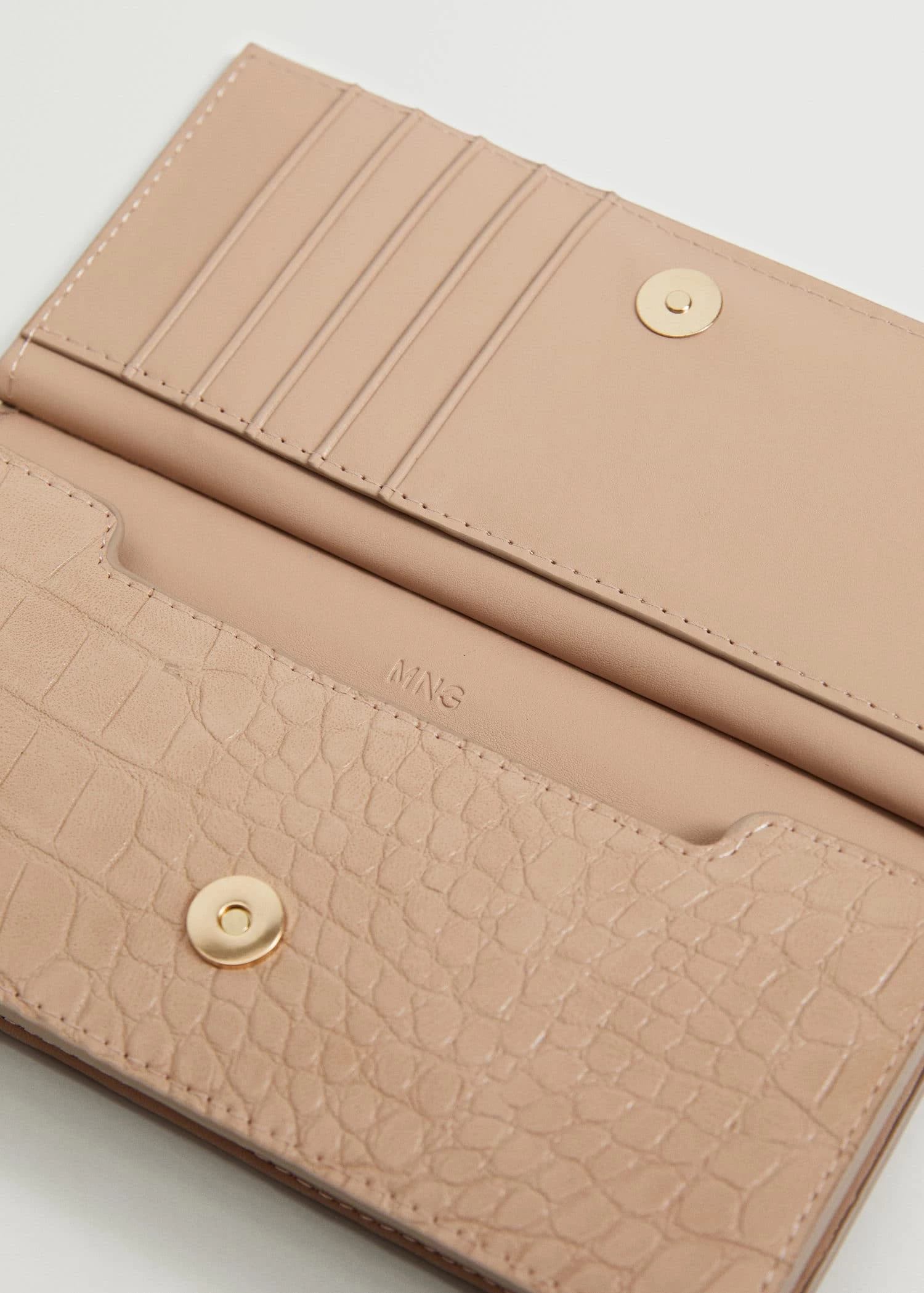 Mango Croc-effect Wallet Nude 3 Mango Croc-effect Wallet Nude - Image 3