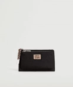 Mango Quilted Coin Purse Black