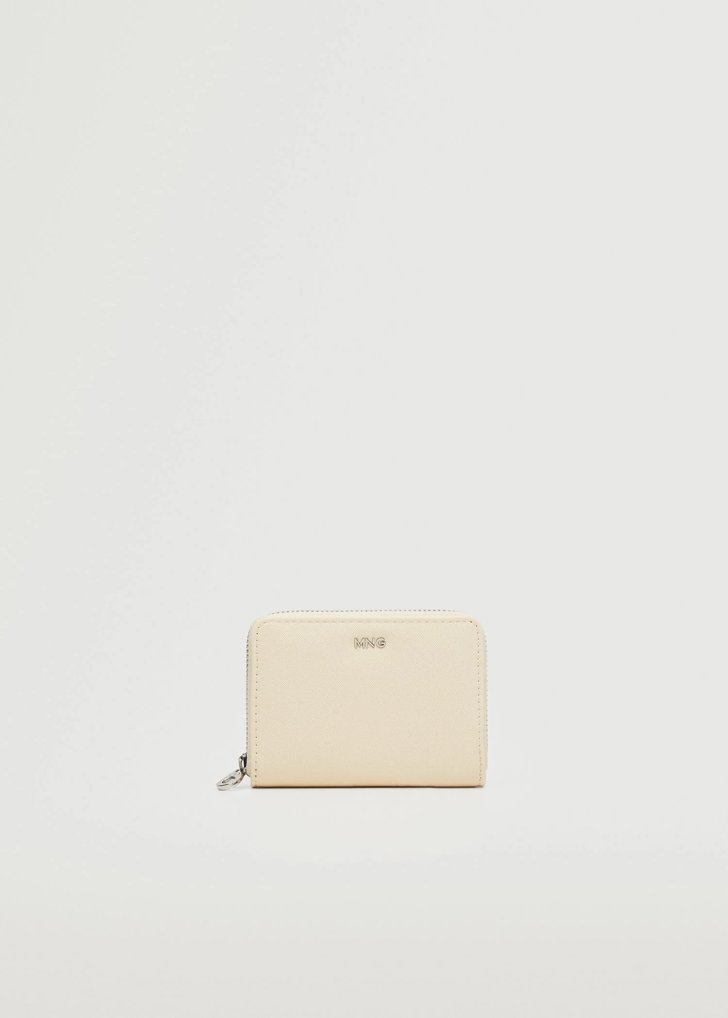 Mango Saffiano-effect Wallet Ecru 1 Mango Saffiano-effect Wallet Ecru