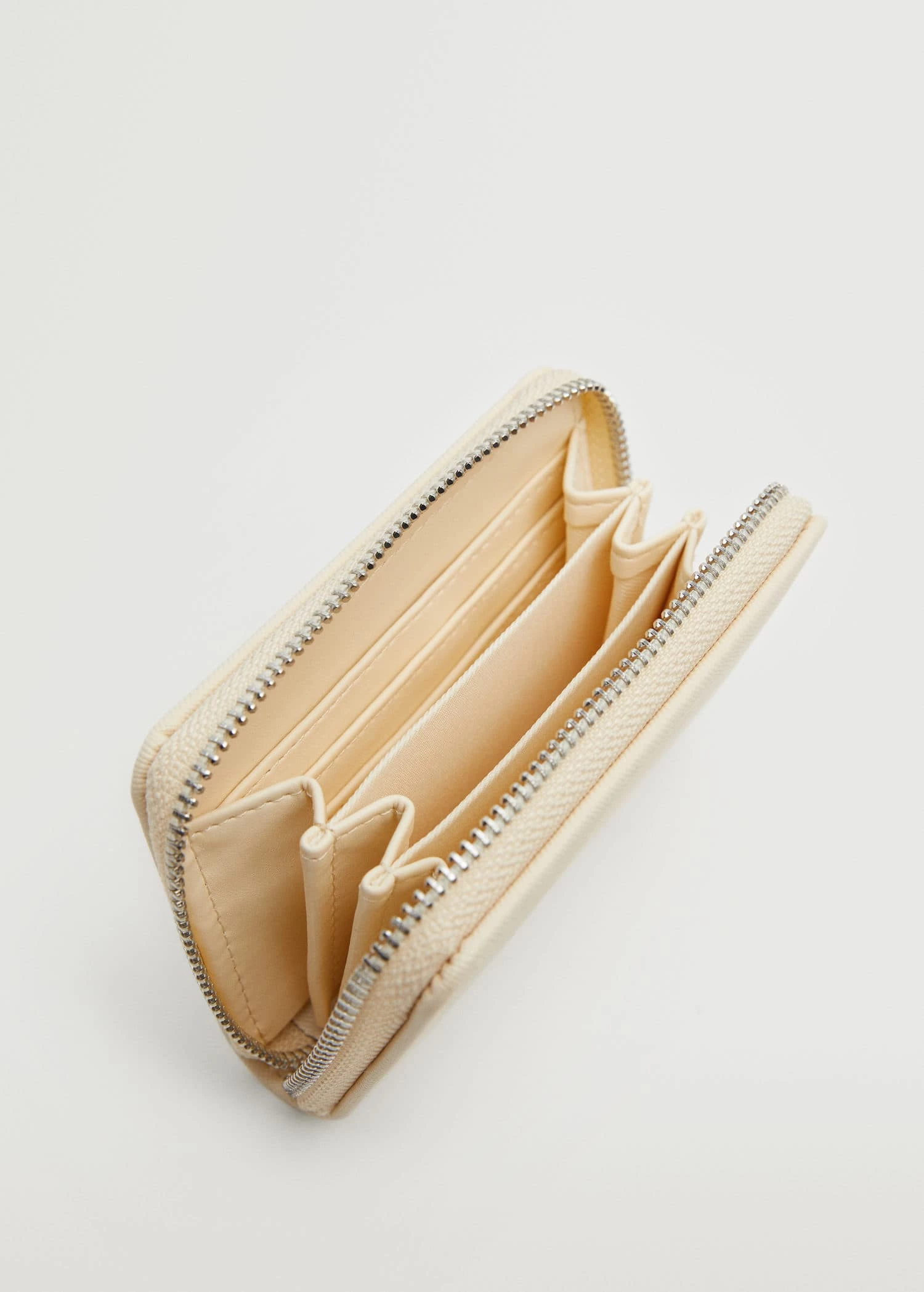 Mango Saffiano-effect Wallet Ecru 2 Mango Saffiano-effect Wallet Ecru - Image 2