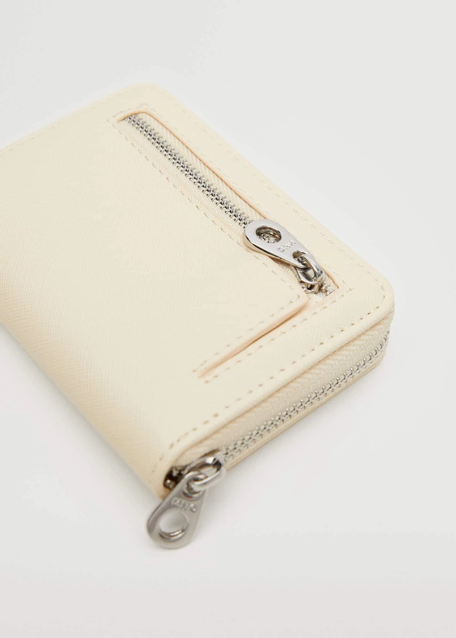 Mango Saffiano-effect Wallet Ecru 3 Mango Saffiano-effect Wallet Ecru - Image 3