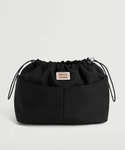 Mango Logo Cosmetic Bag Black
