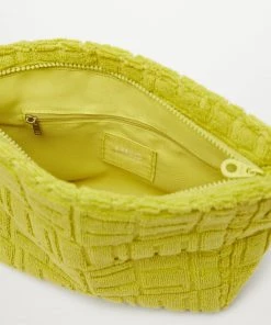 Mango Textured Cotton Cosmetic Bag Lime -Mango Jewellery Wallets Belts For Women Sales unnamed file 994